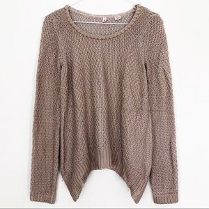 ANTHROPOLOGIE MOTH Metallic Knit Pullover Sweater